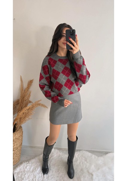 Kaylea Lüx Gri Etek
