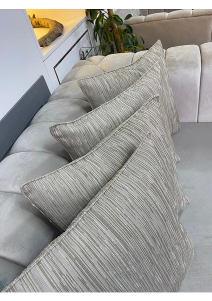 Kırlent Kılı 2 Adat 45*45 Kırlent Kılıfı Kadife Kumaş