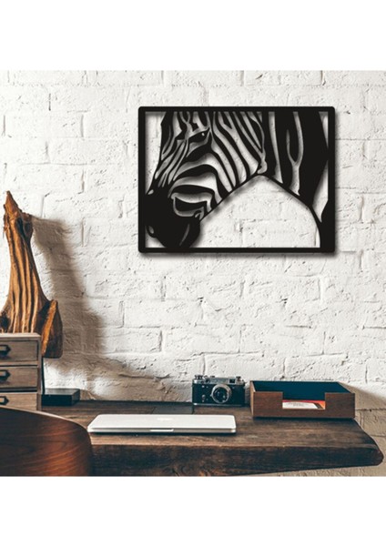 Zebra Desenli Lazer Kesim Duvar Tablosu Sm