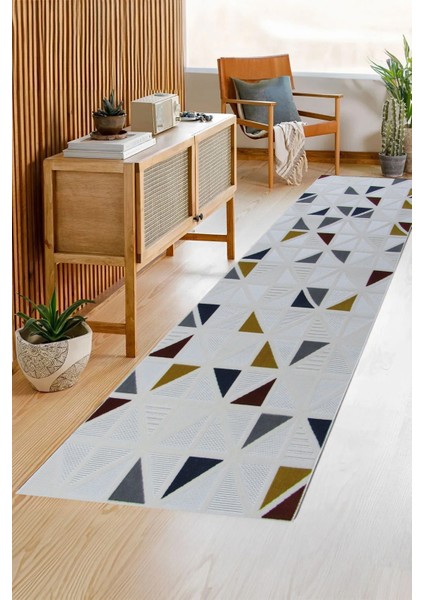 8425A Renkli Bohem Modern Iskandinav Dokuma Halı Kesme Yolluk-Koridor-Antre-Yatak Odası-Mutfak-Hol