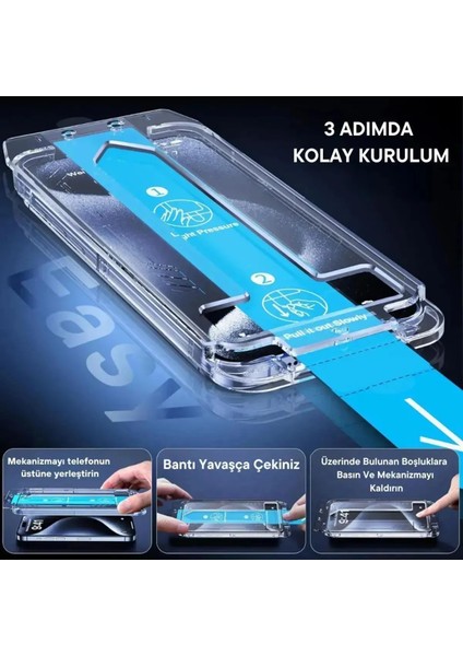 Apple iPhone 11 Uyumlu Ekran Koruyucu Otomatik Hizalayıcılı Tam Kaplayan Toz Korumalı Yüksek Kalite Hd Cam fiyatları