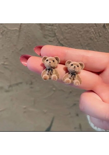 Teddy Küpe-Kahve Rengi