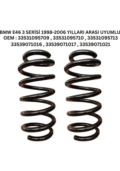 2 Adet Standart Yay ST104046R – Bmw 3 Serisi E46 (1998-2006) Arka Helezon Yay Takımı