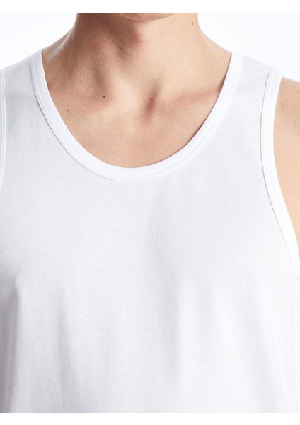 Optik Beyaz U Yaka Penye Erkek Atlet 2'li indirimleri