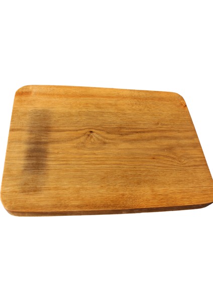 El Yapımı Tek Parça Japon Hurması Doğal Yağlı Kesme Tahtası (33X24CM)