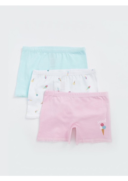 Lcw Kids Baskılı Kız Çocuk Boxer 3'lü
