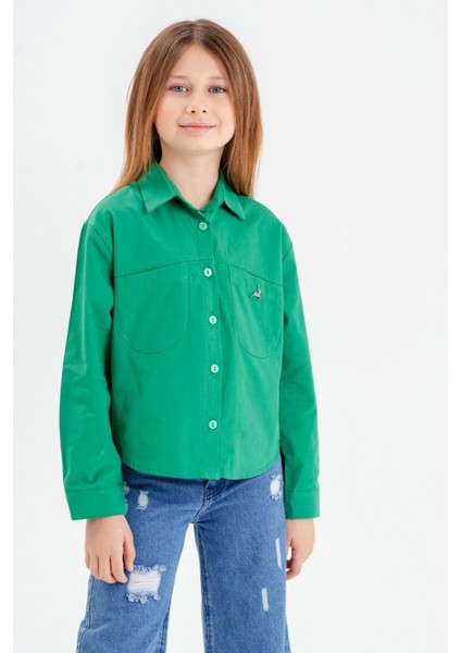 Kız Çocuk Asimetrik Cepli Gömlek 3123 fiyatları