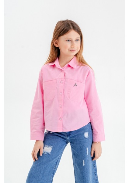 Kız Çocuk Asimetrik Cepli Gömlek 3123 fiyatları