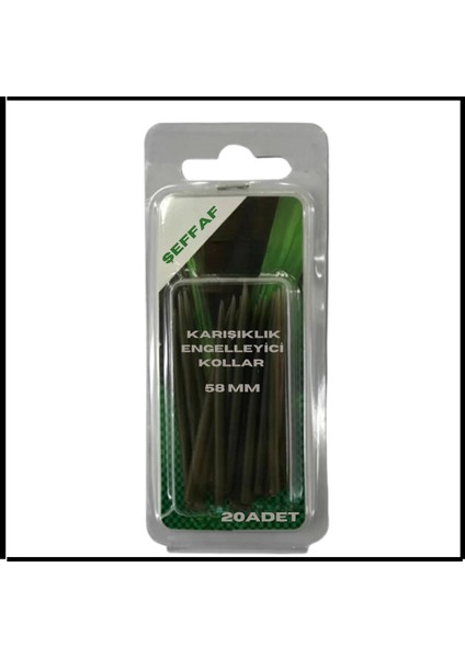 Uyguna-Yakala 58 mm Karışmayan Kolluk Şeffaf (20 PCS)-OOM.059