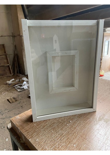 Emass Kuru Gül Çerçevesi Safir Meşe 40 x 30 Asetat Plastik Camlı