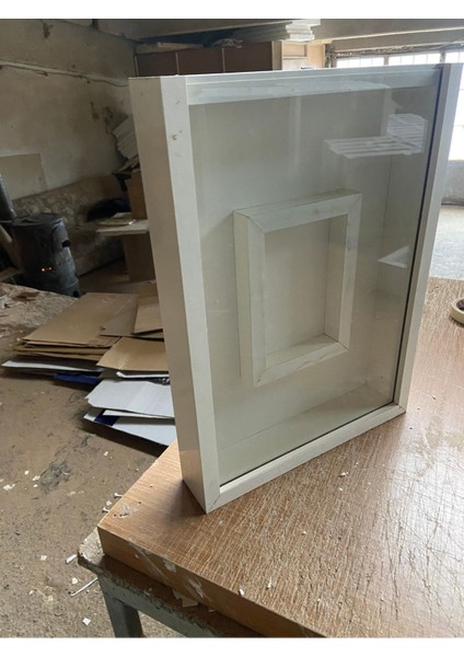 Emass Kuru Gül Çerçevesi Safir Meşe 40 x 30 Asetat Plastik Camlı