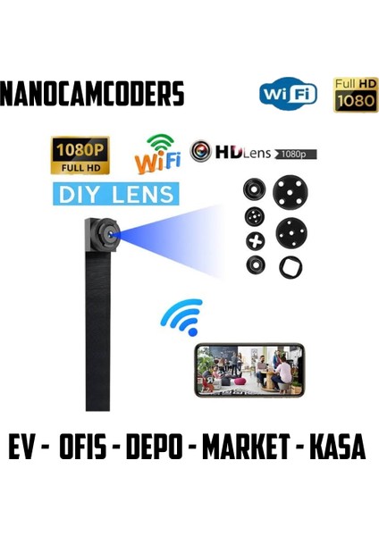 1k° 1080P Mini Wifi Güvenlik Kamerası Mikro Gözetleme Güvenlik Gizli Video Güvenlik Kamera Uzak Izle