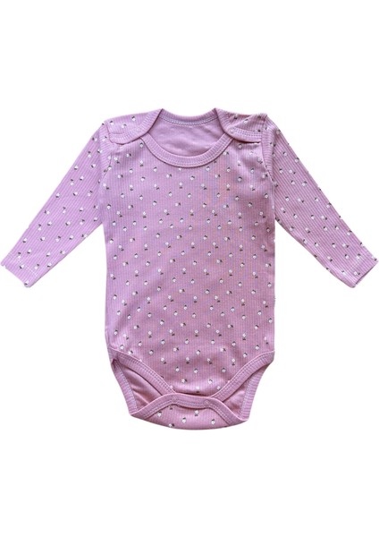Minik Çiçek Desenli Pembe Kız Çocuk Zıbın Body fiyatları