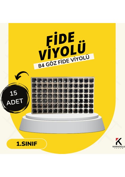 Fidelik Viyol 84 Göz Fide Viyolü Fide Altlığı Tohum Yetiştirme Kabı