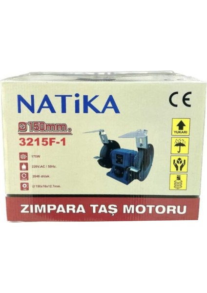 3515F-1 Tezgah Üstü Taş Motoru Bıçak Balta Makas Bileme Motoru 150MM