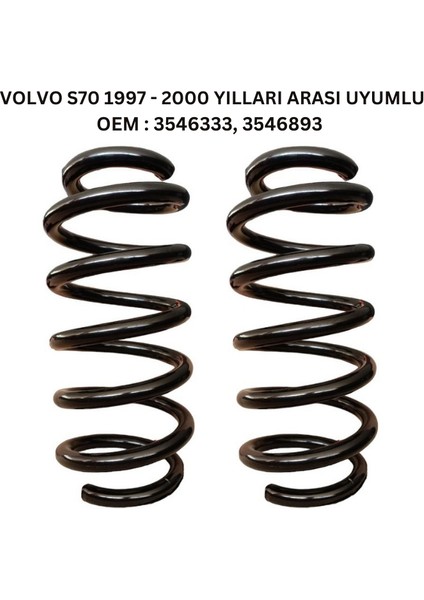 Volvo S70 (1997-2000) Uyumlu Standart Yay ST135010R - Arka Helezon Yay Takımı - 2 Adet