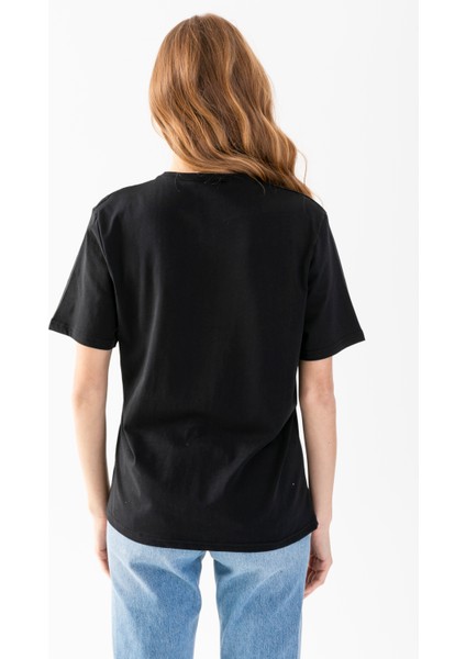 Unisex T-Shirt, Kısa Kollu Oversize T-Shirt, Pamuklu Siyah Bisiklet Yaka Oversize Tişört, Kadın Tişört, Erkek Tişört. indirimleri