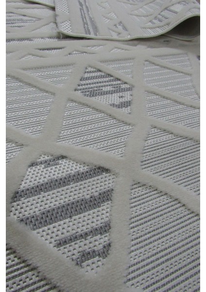 8367A Krem-Gri Bohem Modern Iskandinav Dokuma Halı Kesme Yolluk-Koridor-Antre-Yatak Odası-Mutfak-Hol modelleri