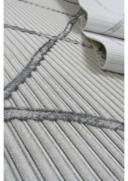 8363A Krem-Gri Bohem Modern Iskandinav Dokuma Halı Kesme Yolluk-Koridor-Antre-Yatak Odası-Mutfak-Hol fırsatları