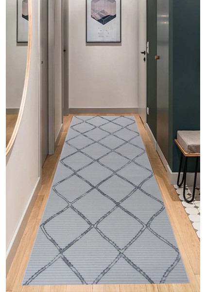 8363A Krem-Gri Bohem Modern Iskandinav Dokuma Halı Kesme Yolluk-Koridor-Antre-Yatak Odası-Mutfak-Hol fiyatları