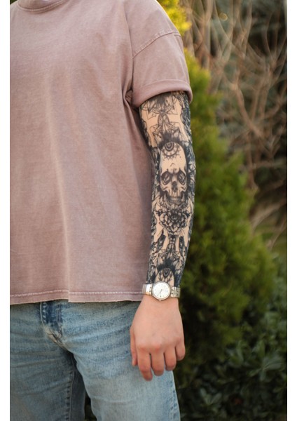 Giyilebilir Desenli Kol Dövmesi 3D Baskılı Tattoo fırsatları