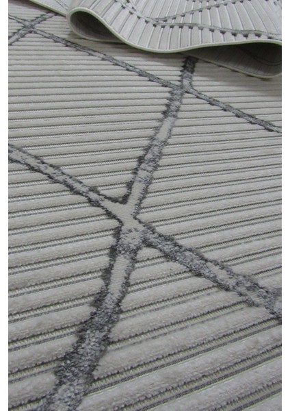 8363A Krem-Gri Bohem Modern Iskandinav Dokuma Halı Kesme Yolluk-Koridor-Antre-Yatak Odası-Mutfak-Hol modelleri