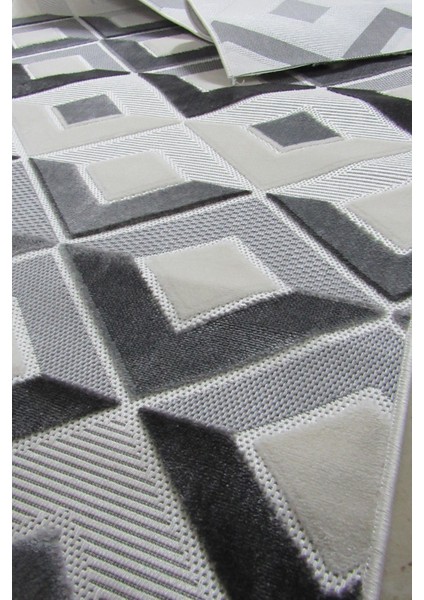 8369A Krem-Gri Bohem Modern Iskandinav Dokuma Halı Kesme Yolluk-Koridor-Antre-Yatak Odası-Mutfak-Hol modelleri