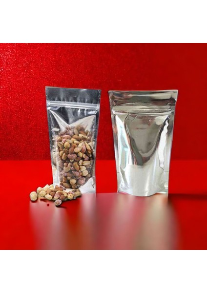 Şeffaf Metalize Kilitli Doypack 130X225X7 mm 100 Lü Paket