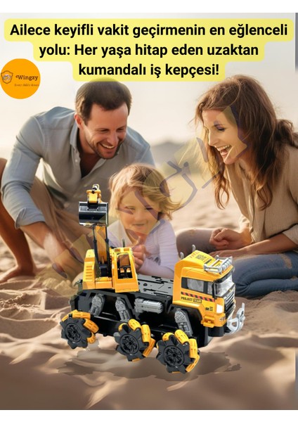 360° Dönebilen, Tam Fonksiyonlu Uzaktan Kumandalı Kepçe