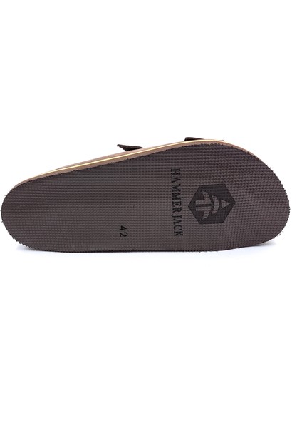 Buga H2520 Hakiki Nubuk Deri Çift Tokalı Kahverengi Erkek Terlik fırsatları