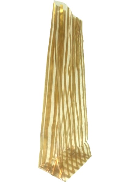 OPP Kare Taban Körüklü Torba Gold Çizgili 10x31x7 cm 500 ADET