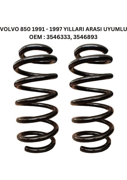 Volvo 850 (1991-1997) Uyumlu Standart Yay ST135010R - Arka Helezon Yay Takımı - 2 Adet