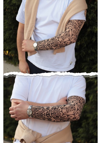Giyilebilir Turtle Desenli Kol Dövmesi 3D Baskılı Tattoo