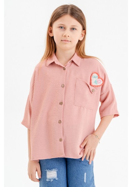 Kız Çocuk Cep Detaylı Gömlek 3120 modelleri