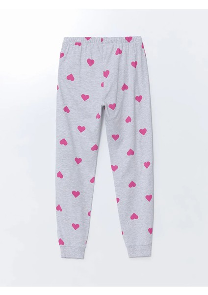 Young Gri Bisiklet Yaka Baskılı Kadın Pijama Takımı indirimleri