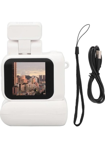 Ekran Hd 1080P Retro Ultra Kompakt Kamera ile Mini Kamera Flaş Işığı ve Pil Dock Öğrenci Küçük Kamera Beyaz