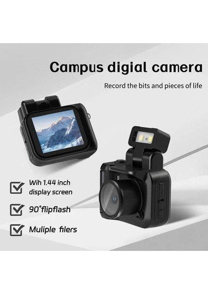 Ekran Hd 1080P Retro Ultra Kompakt Kamera ile Mini Kamera Flaş Işığı ve Pil Dock Öğrenci Küçük Kamera Beyaz fiyatları
