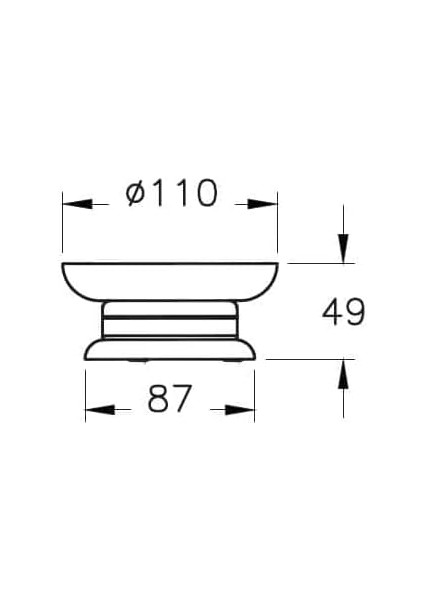 Base 300 A44141 Katı Sabunluk Krom