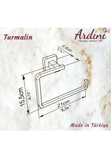 Ardini Turmalin Havluluk Siyah