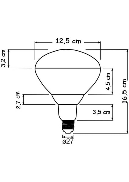 Ledvance 250W Infrared Kırmızı Ampul E27 Isıtıcılı Lamba Kırmızı Işık