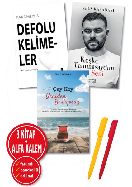 Defolu Kelimeler - Keşke Tanımasaydım Seni - Çay Koy Yeniden Başlıyoruz 3 Kitap - Alfa Kalem