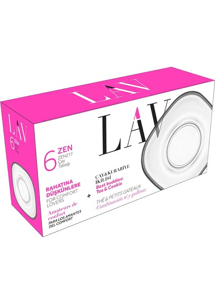 Lav Zen 6'lı Çay Tabağı fiyatları