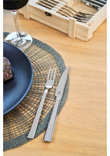 Zwilling Specials 12 Parça Et Çatal Bıçak Seti, Paslanmaz Çelik ve Ahşap, Metalik Gri ve Ahşap modelleri