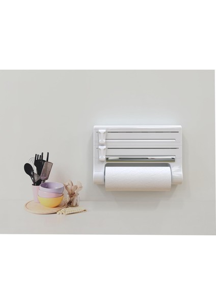 Mutfak Folyo/havlu Tutucusu-Beyaz M-E81-01 fiyatları