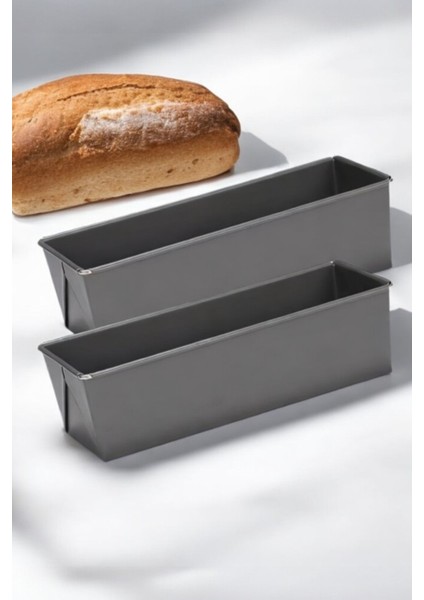 Teflon Ekmek Pişirme Kalıbı Baton Pasta Kalıbı 31 cm 2 Adet 719575