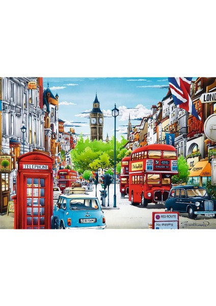 Street London Uk 1000 Parça Yapboz Yetişkinler ve 12 Yaşından Büyük Çocuklar Için Üstün Kalite fiyatları