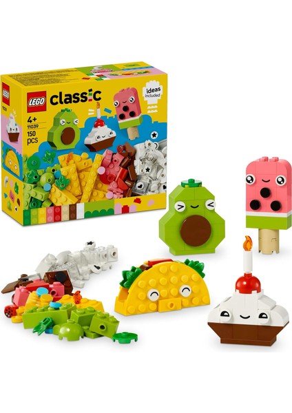 LEGO Classic Yaratıcı Yiyecek Arkadaşları 11039-4 Yaş ve Üzeri Çocuklar Için Yaratıcı ve Eğlenceli Oyuncak Yapım Seti (150 Parça)