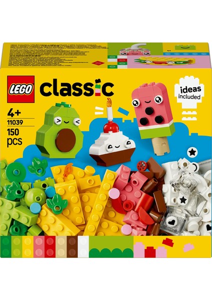 LEGO Classic Yaratıcı Yiyecek Arkadaşları 11039-4 Yaş ve Üzeri Çocuklar Için Yaratıcı ve Eğlenceli Oyuncak Yapım Seti (150 Parça)