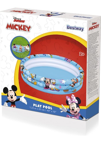 Bestway Disney Junior Mickey - Friends Çocuk Havuzu, Çap 122 x 25 Cm, Yuvarlak modelleri