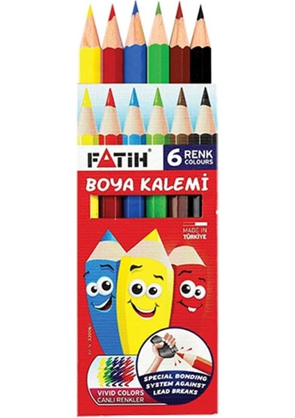 6 Renk Yarım Boy Kuruboya